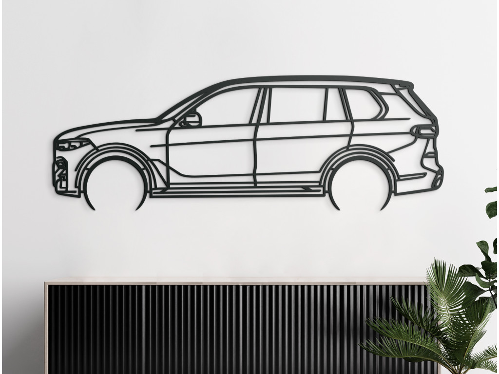 Drevený obraz BMW X7 (Dimensioni del quadro 46 x 133 cm, Colore del quadro Antracite)