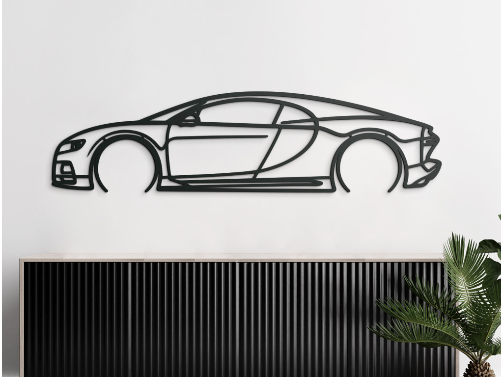 Moderný obraz na stenu Bugatti Chiron (Dimensioni del quadro 34,5 x 133 cm, Colore del quadro Antracite)