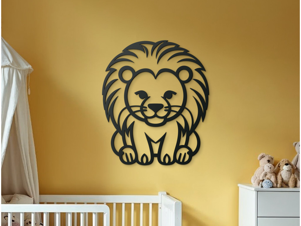 Detská nálepka na stenu Levík (Dimensioni del quadro 89 x 76 cm, Colore del quadro Antracite)