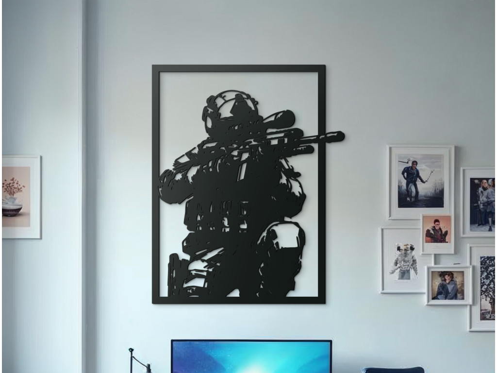 Drevený obraz na stenu Vojak (Dimensioni del quadro 89 x 71,5 cm, Colore del quadro Antracite)