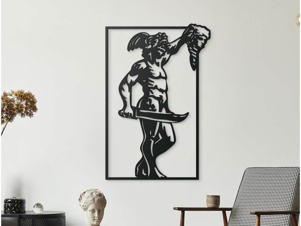 Drevený obraz na stenu Víťaz s trofejou (Dimensioni del quadro 89 x 59,5 cm, Colore del quadro Antracite)