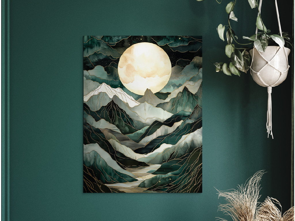 Obraz Mesačné pohorie (Formato del quadro A1, Colore della cornice Senza cornice, Finitura 3D)