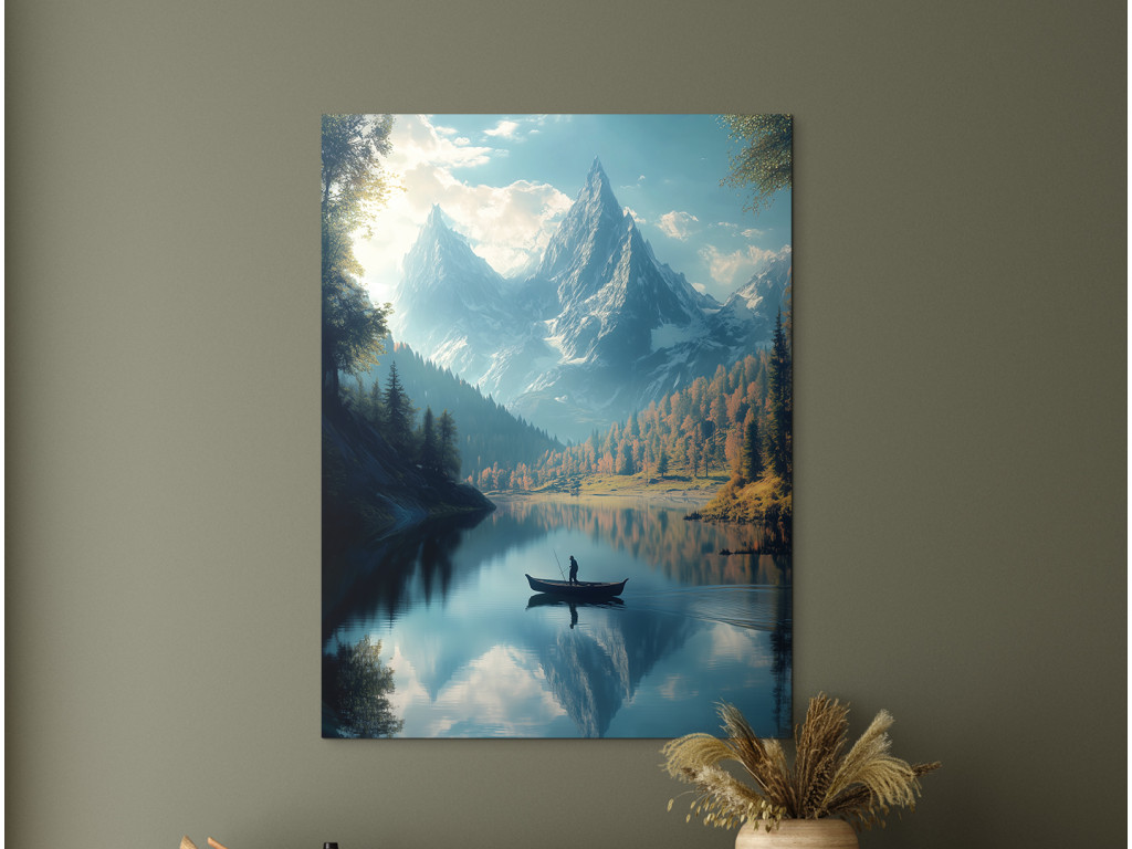 Obraz Jesenný pokoj pri jazere (Formato del quadro A1, Colore della cornice Senza cornice, Finitura 3D)