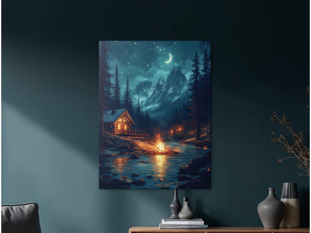 Obraz Ticho pod horami (Formato del quadro A1, Colore della cornice Senza cornice, Finitura 3D)