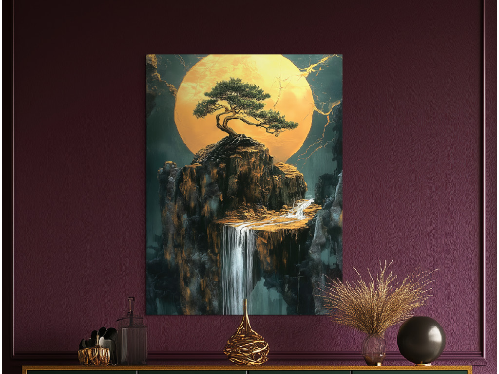 Strom života Bonsaj (Formato del quadro A1, Colore della cornice Senza cornice, Finitura 3D)