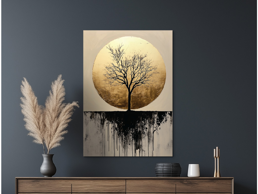 Obraz Strom života Zlaté ticho (Formato del quadro A1, Colore della cornice Senza cornice, Finitura 3D)