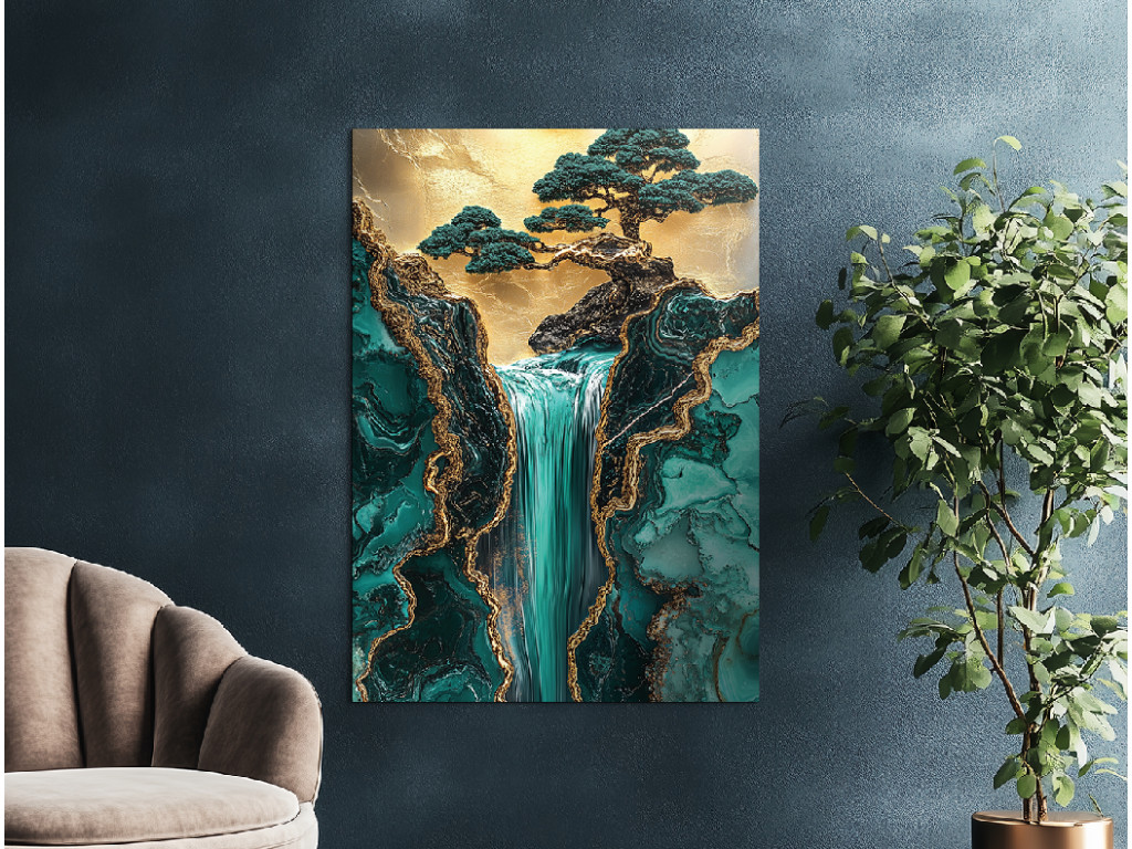 Strom života Vodopád (Formato del quadro A1, Colore della cornice Senza cornice, Finitura 3D)