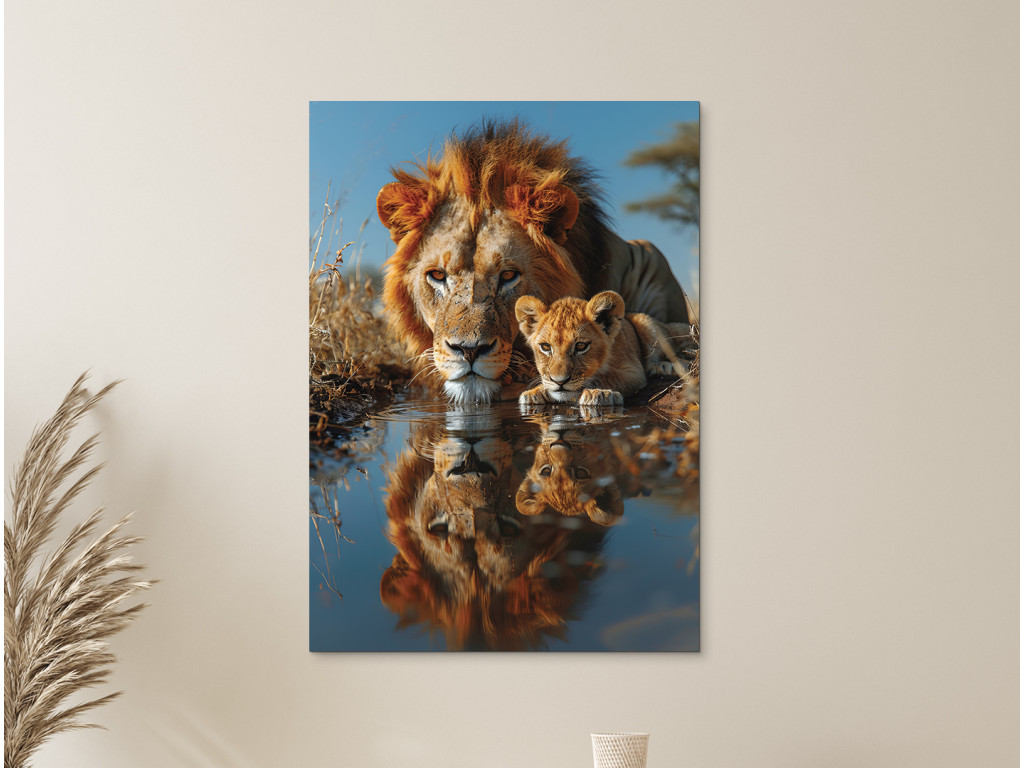 Obraz Levy v odraze (Formato del quadro A1, Colore della cornice Senza cornice, Finitura 3D)