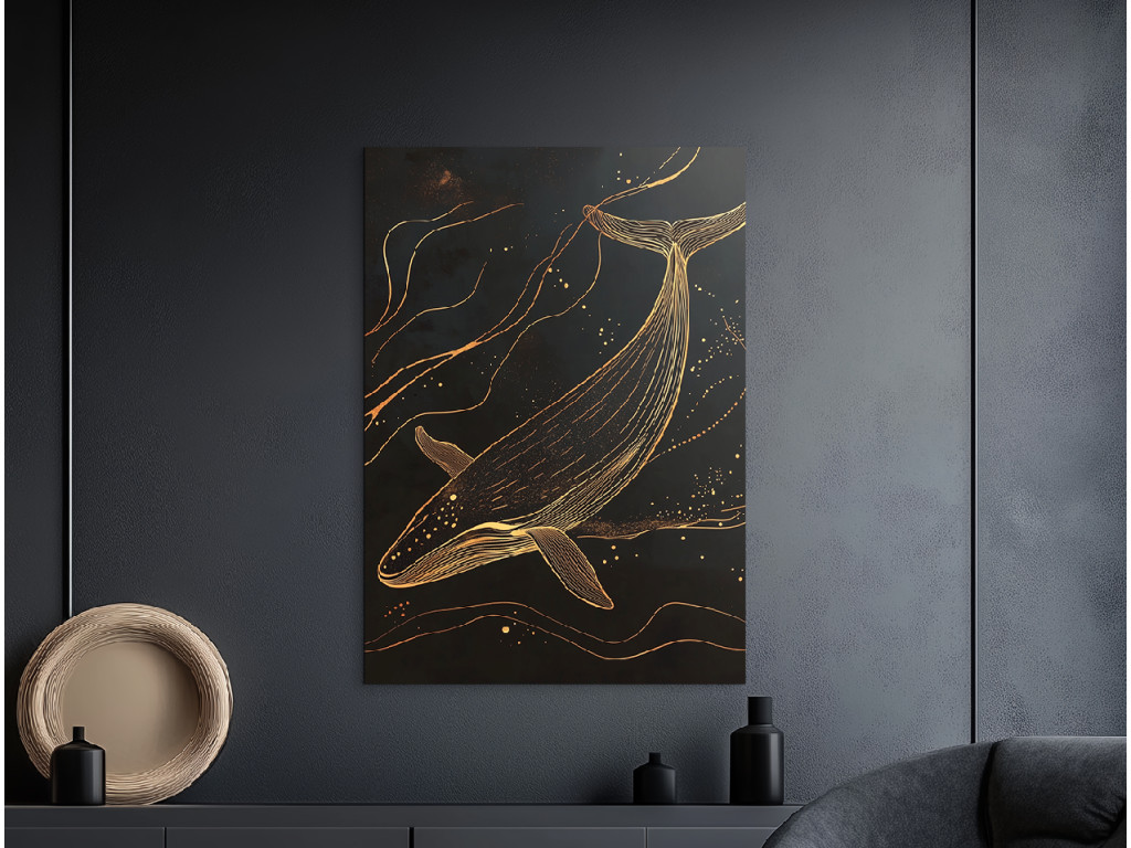 Minimalistický obraz Zlatá hlbina (Formato del quadro A1, Colore della cornice Senza cornice, Finitura 3D)