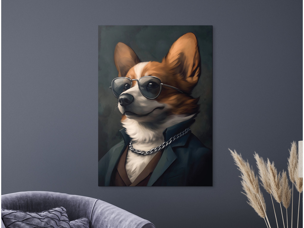 Obraz Corgi s rešpektom (Formato del quadro A1, Colore della cornice Senza cornice, Finitura 3D)