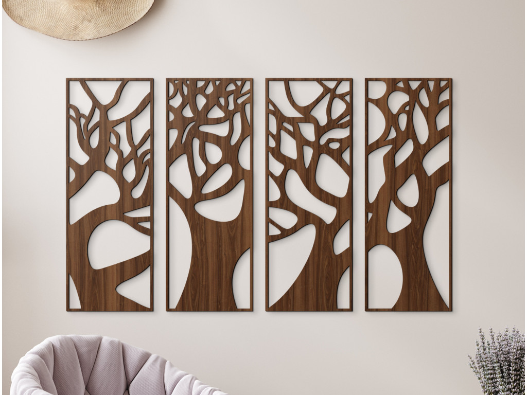 Viacdielny obraz Tiché stromy (Dimensioni del quadro 89 x 147 cm, Colore del quadro Antracite)