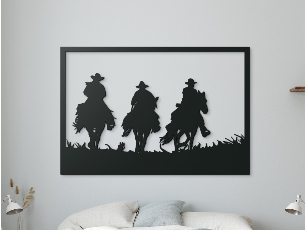 Obraz Traja jazdci (Dimensioni del quadro 89 x 131 cm, Colore del quadro Antracite)