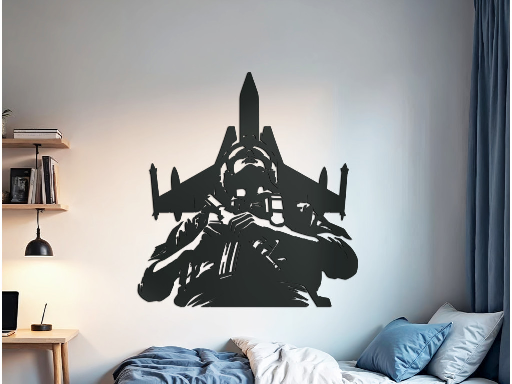 Drevený obraz Hrdina neba (Dimensioni del quadro 95 x 89 cm, Colore del quadro Antracite)