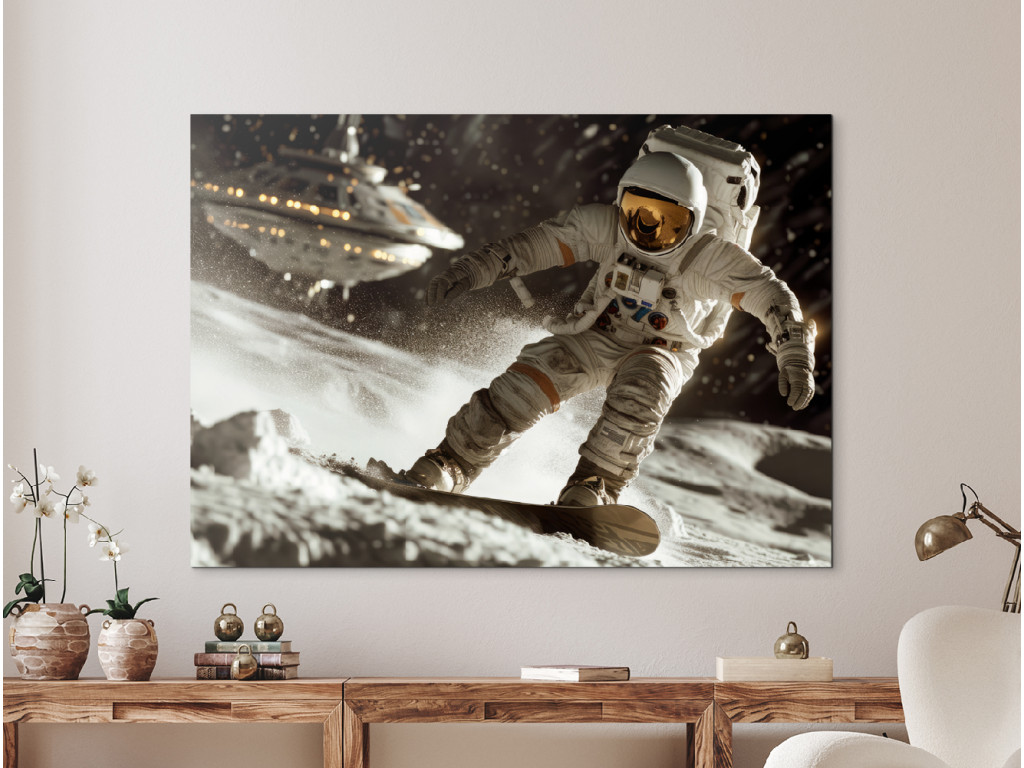 Obraz Kozmická jazda astronauta (Formato del quadro A1, Colore della cornice Senza cornice, Finitura 3D)