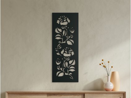 Drevený obraz Ruže (Dimensioni del quadro 89 x 33 cm, Colore del quadro Antracite)