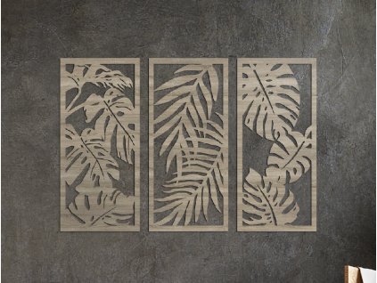 Viacdielny obraz Rastliny (Dimensioni del quadro 89 x 131,5 cm, Colore del quadro Antracite)