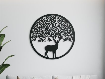 Moderný obraz Jeleň (Dimensioni del quadro 65 x 65 cm, Colore del quadro Antracite)