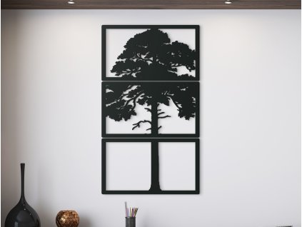 Viacdielny obraz Strom na lúke (Dimensioni del quadro 133 x 76 cm, Colore del quadro Antracite)
