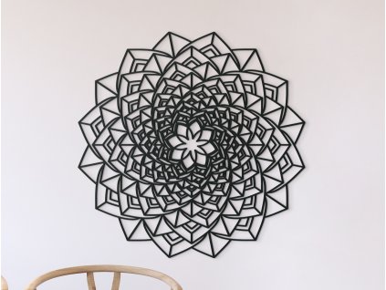 Drevená Mandala na stenu (Dimensioni del quadro 89 x 89 cm, Colore del quadro Antracite)