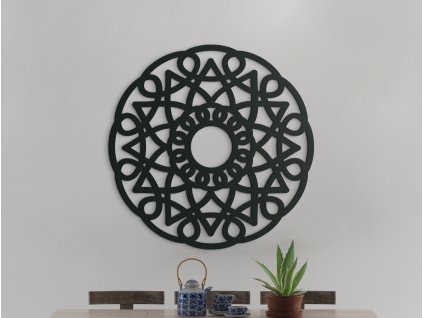 Kruhová mandala na stenu Jednota (Dimensioni del quadro 89 x 89 cm, Colore del quadro Antracite)