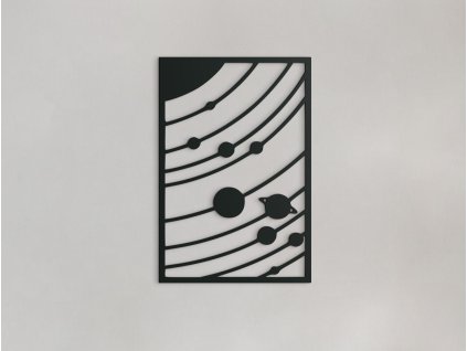 Drevený obraz Planéty na obežnej dráhe (Dimensioni del quadro 89 x 59,5 cm, Colore del quadro Antracite)