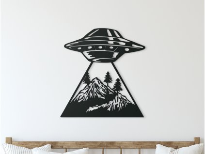 Drevená nálepka UFO (Dimensioni del quadro 68,5 x 65 cm, Colore del quadro Antracite)