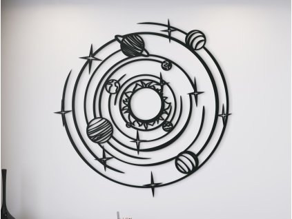 Nálepka na stenu Slnečná sústava (Dimensioni del quadro 89,5 x 89 cm, Colore del quadro Antracite)