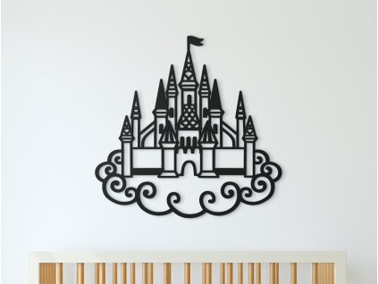 Detská nálepka na stenu Rozprávkový zámok (Dimensioni del quadro 63,5 x 65 cm, Colore del quadro Antracite)