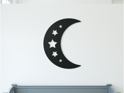 Detská nálepka na stenu Mesiačik (Dimensioni del quadro 65 x 47,5 cm, Colore del quadro Antracite)