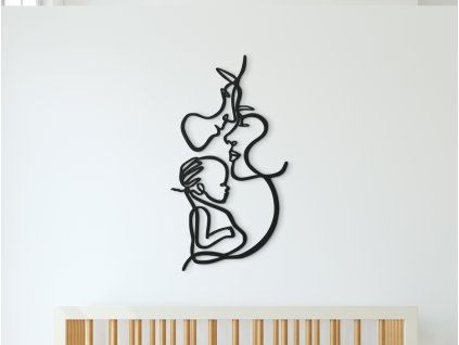 Nálepka do detskej izby Rodina (Dimensioni del quadro 89 x 48 cm, Colore del quadro Antracite)