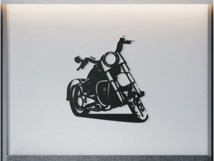 Drevená nálepka na stenu Chopper (Dimensioni del quadro 71,5 x 65 cm, Colore del quadro Antracite)