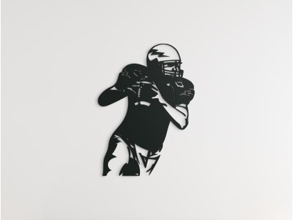 Drevená nálepka Hráč amerického futbalu (Dimensioni del quadro 89 x 64,5 cm, Colore del quadro Antracite)