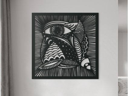 Abstraktný obraz Pohľad oka (Dimensioni del quadro 65 x 65 cm, Colore del quadro Antracite)