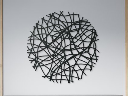 Okrúhly abstraktný obraz Prepletance (Dimensioni del quadro 65 x 65 cm, Colore del quadro Antracite)