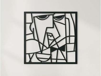 Drevený obraz na stenu Gentleman (Dimensioni del quadro 64 x 65 cm, Colore del quadro Antracite)