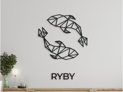 Nálepka na stenu znamenie Ryby (Dimensioni del quadro 101 x 75,5 cm, Colore del quadro Antracite)