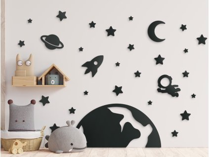 Set detských nálepiek Vesmír (29 ks) (Colore del quadro Antracite)