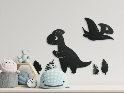 Zostava detských nálepiek Dinosauríky (6 ks) (Colore del quadro Antracite)