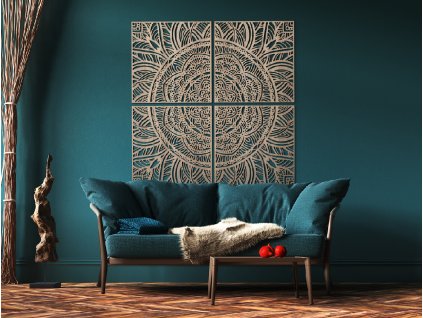 Viacdielna mandala na stenu Rozkvitanie (Dimensioni del quadro 179 x 175,5 cm, Colore del quadro Antracite)
