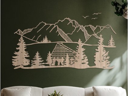 Obraz Štrbské Pleso (Dimensioni del quadro 44 x 89 cm, Colore del quadro Antracite)