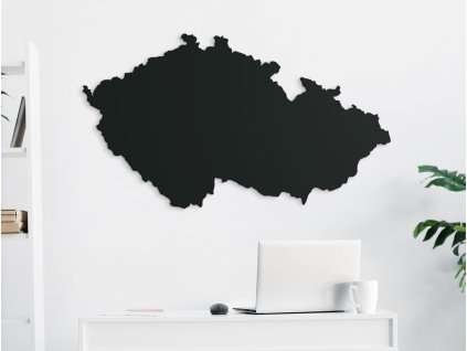 Mapa ČR na stenu (Dimensioni del quadro 75,5 x 133 cm, Colore del quadro Antracite)