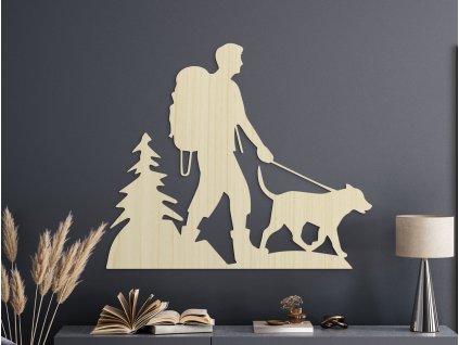 Obraz Turista a jeho najlepší priateľ (Dimensioni del quadro 65 x 76,5 cm, Colore del quadro Antracite)