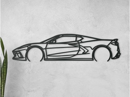 Nálepka 21 C8 Corvette (Dimensioni del quadro 34 x 133 cm, Colore del quadro Antracite)