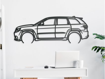 Obraz Jeep Grand Cherokee (Dimensioni del quadro 48 x 133 cm, Colore del quadro Antracite)