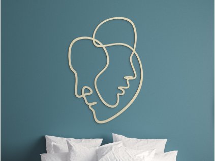 Abstraktný obraz z dreva Tváre (Dimensioni del quadro 89 x 62 cm, Colore del quadro Antracite)