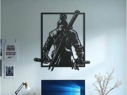 Drevený obraz Bojovník s mečom (Dimensioni del quadro 89 x 74,5 cm, Colore del quadro Antracite)