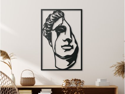 Drevený obraz na stenu Tvár (Dimensioni del quadro 89 x 59,5 cm, Colore del quadro Antracite)