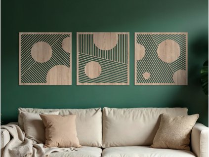 Abstraktný obraz na stenu Bubliny (Dimensioni del quadro 64 x 203 cm, Colore del quadro Antracite)