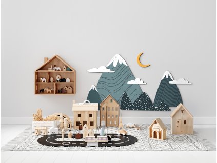 Detská dekorácia Nočná krajina snov (Dimensioni del quadro 109 x 200 cm, Finitura 3D)