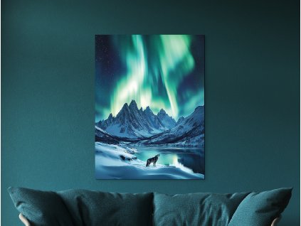 Obraz Svetlo polárnej žiary (Formato del quadro A1, Colore della cornice Senza cornice, Finitura 3D)